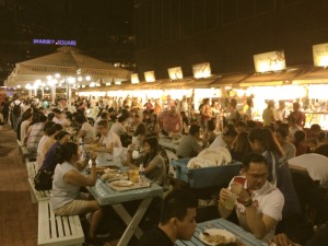 The local food market where we got dinner last night.  Ended up sharing a table with some locals.