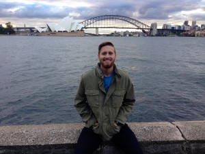 Alex at the Sydney Opera House.    Interesting fact - Arnold Schwarzenegger won his final Mr Olympia body building title in the Opera House in 1980.