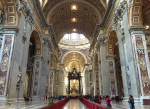 Inside St. Peters Basilica. Wow.
