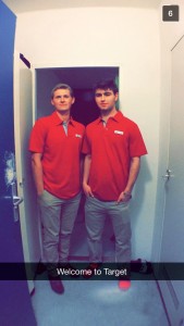 My frisbee friend Dan and I dressed up in matching polos we got at a surplus thrift store
