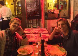 Anders and I sharing a romantic dinner on my first night in Rome. The Cacio e Pepe was amazing!