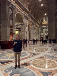 Me inside one of my favorite places in the world, St. Peter's basilica!